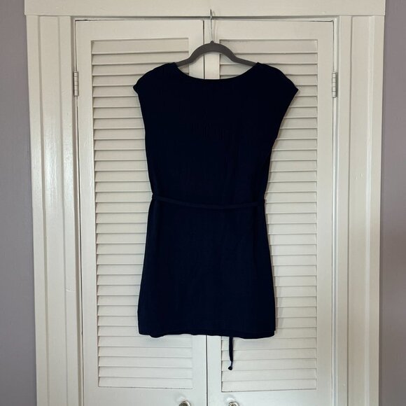 Boden tunic small navy top belted cotton knit - Picture 6 of 10